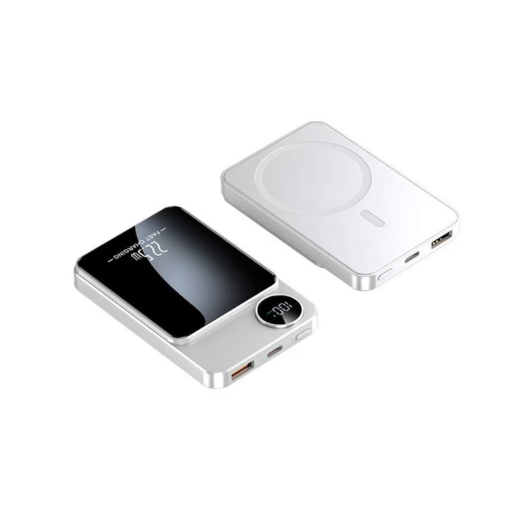 Powerbank med Hurtig Trådløs Lader og LCD-Skjerm Skanto