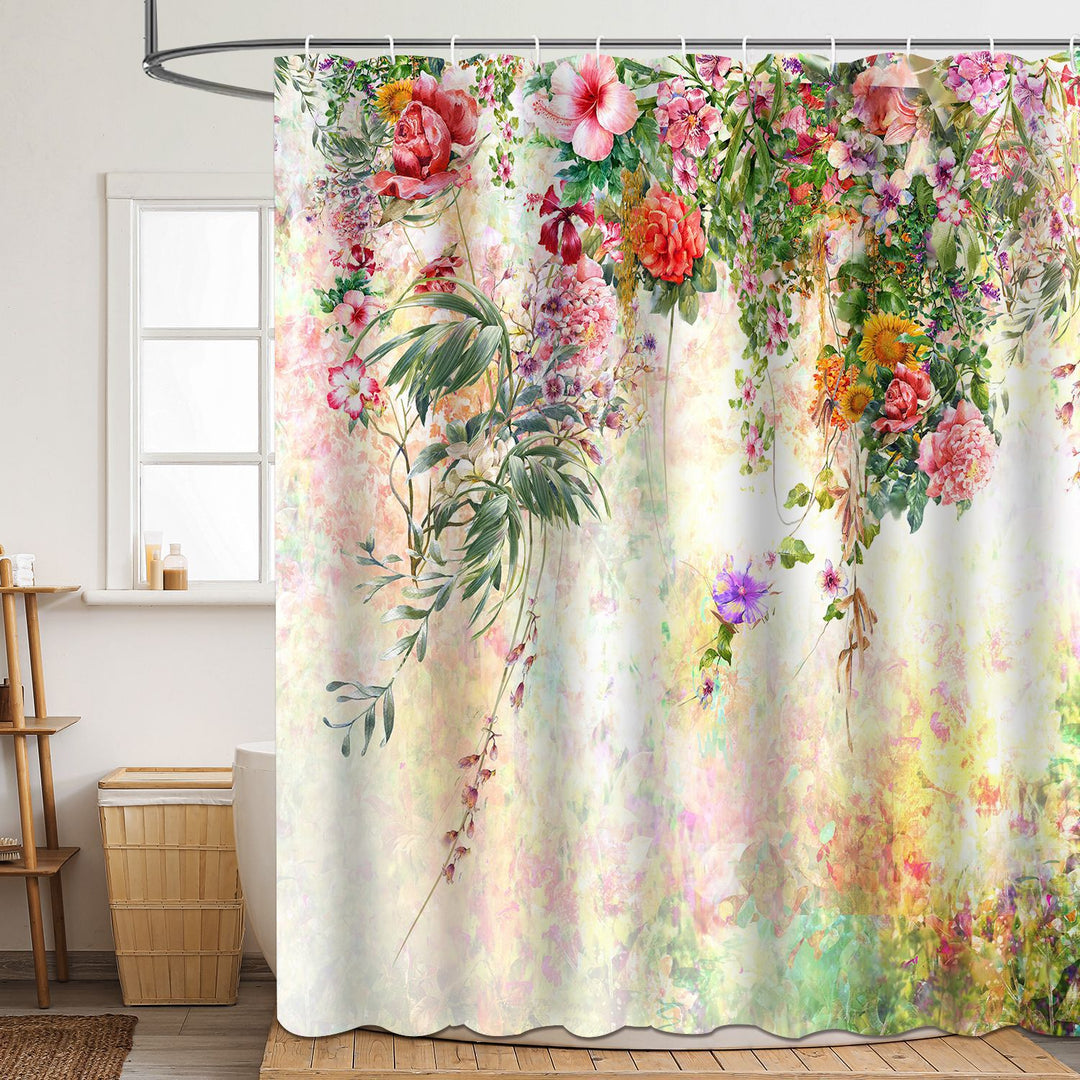 Blomster mønstrede badekar dusjforheng Skanto