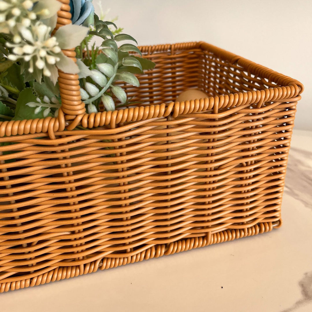 Dame Håndvevd Kurv med elegant Håndtak Skanto