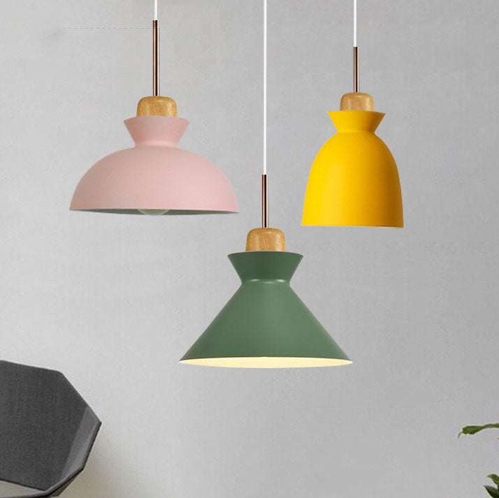 Skanto | AuroraLite Nordic Pendant Lamp | Metal Design | 1-Light | Modern Color Options