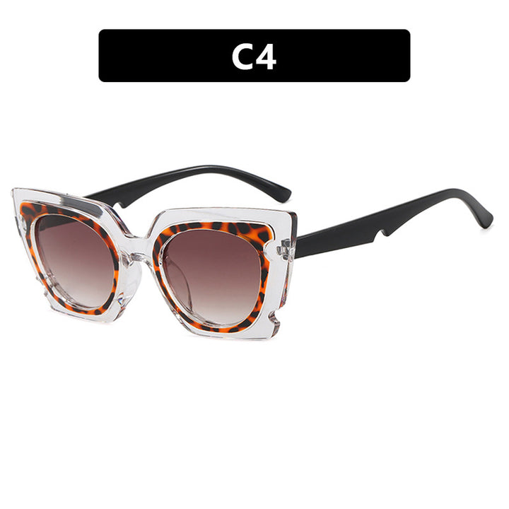 Dame oversized solbriller med ekstravagant ramme og UV-beskyttelse Skanto