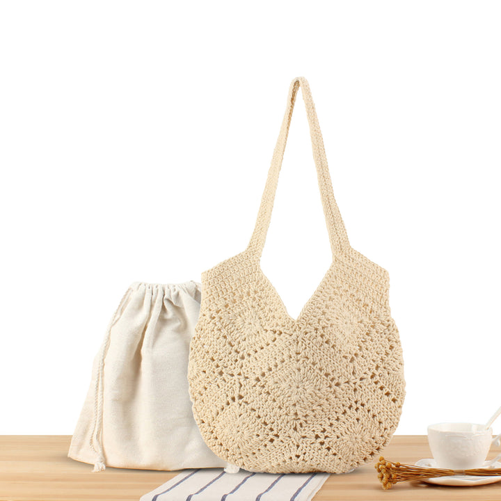 Hand-knotted tote bags with unique pattern Skanto