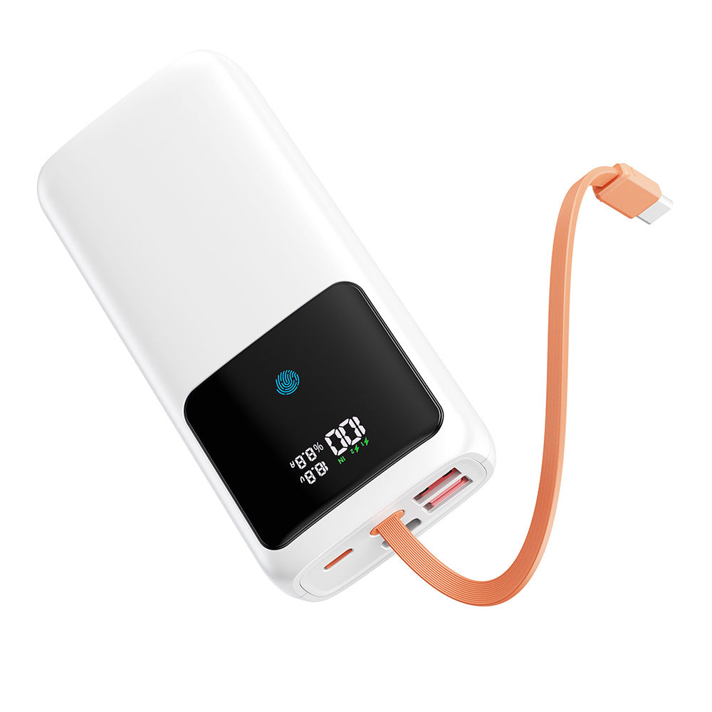 Powerbank med LED-skjerm og integrerte ladekontakter Skanto