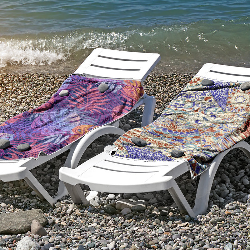 Strandhåndkle i hudvennlig mikrofiber med kreativ mønstermiks Skanto