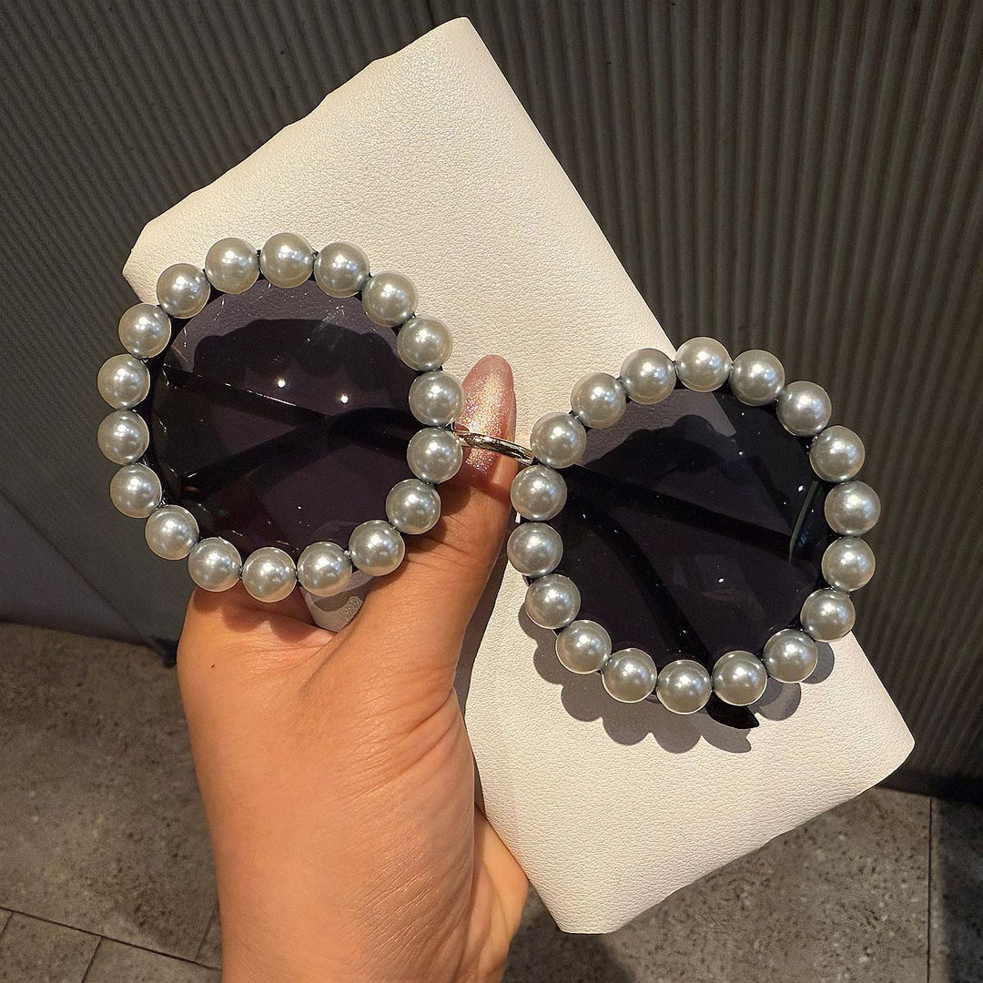 Dames elegant Vintage-solbriller med perledekor Skanto