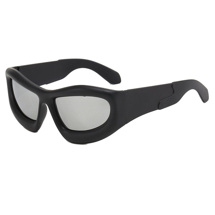 Dame Sportslig Solbrille med robust, geometrisk rammendesign Skanto