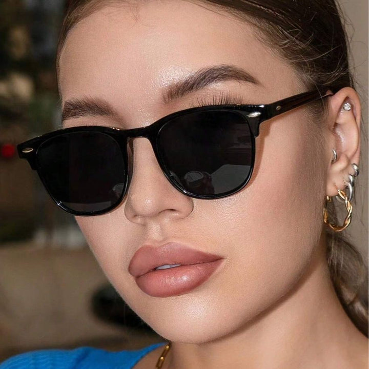 Dame trendy Gjennomsiktig Solbrille Skanto