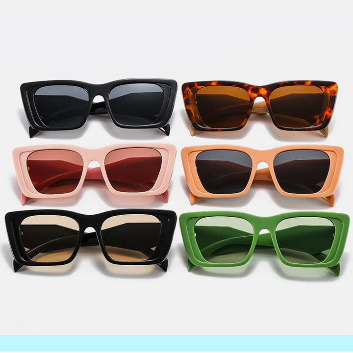 Dame oversized designer-solbrille med futuristisk ramme Skanto