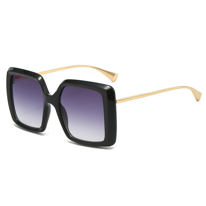 Dame oversized solbriller med stilrent geometrisk design Skanto