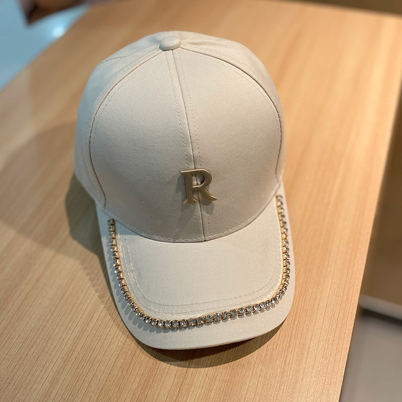 Kvinnelige Spiked Rhinestone Baseball Cap Skanto