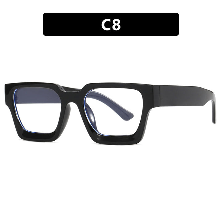 Women's Fashionable Square Reading Glasses with Transparent Frame Structure Skanto