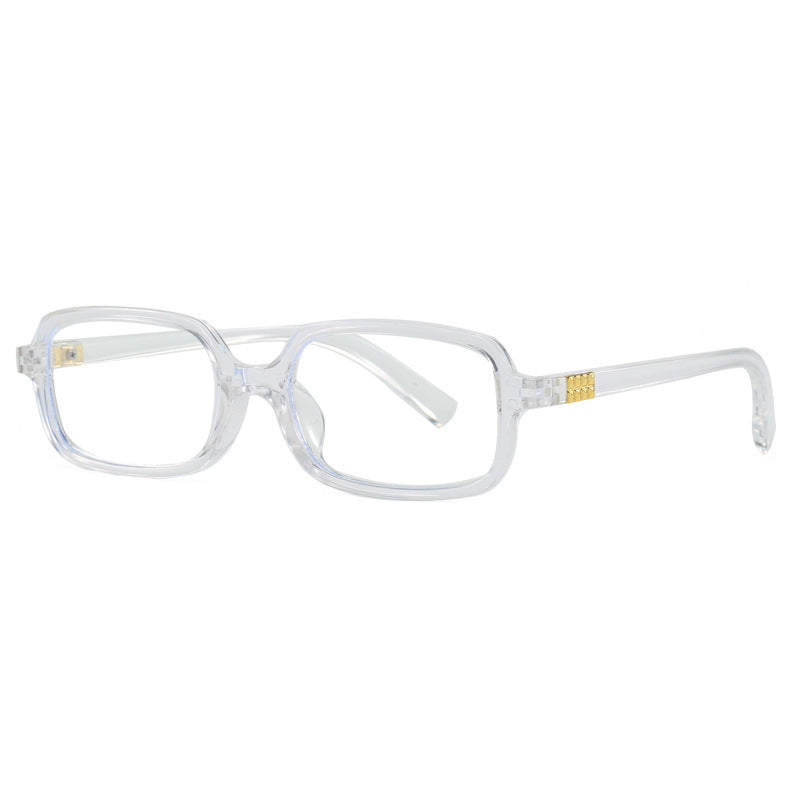 Women's fashionable square glasses with elegant plastic frame and golden accents Skanto
