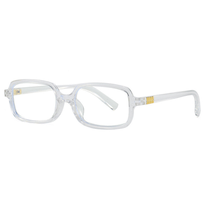 Women's fashionable square glasses with elegant plastic frame and golden accents Skanto
