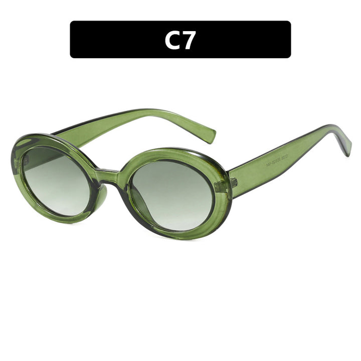 Women's round sunglasses with elegant plastic frame and UV protection Skanto