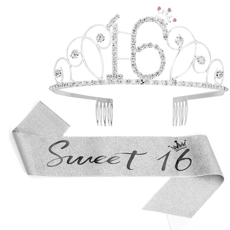 Dame Glitrende Tiara med festlig "50 & Fabulous"-design Skanto