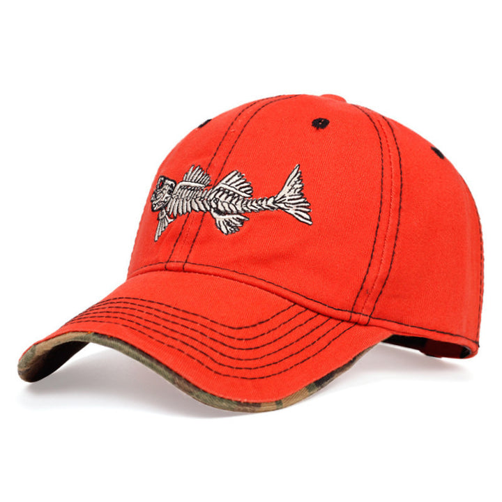 Herre Casual Fisker Brodert Caps Skanto