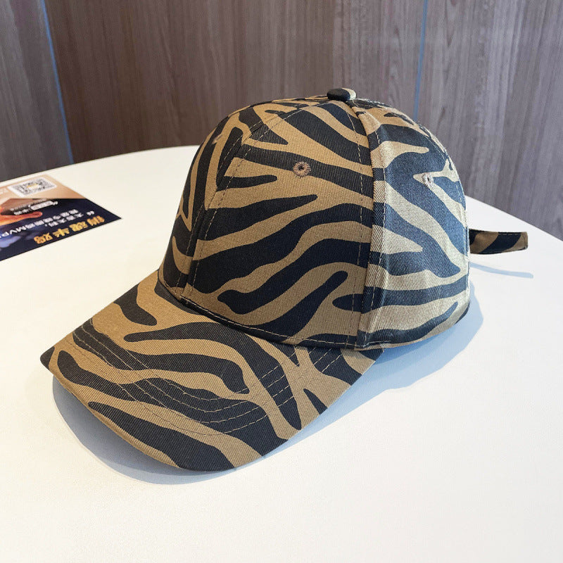 Kvinne Trendy Dyreprint Justerbar Baseball Cap Skanto