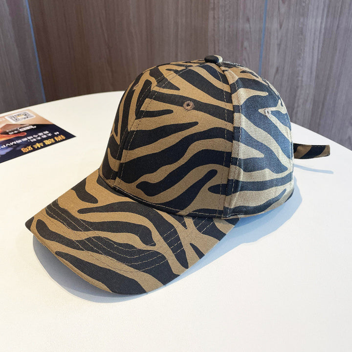 Kvinne Trendy Dyreprint Justerbar Baseball Cap Skanto