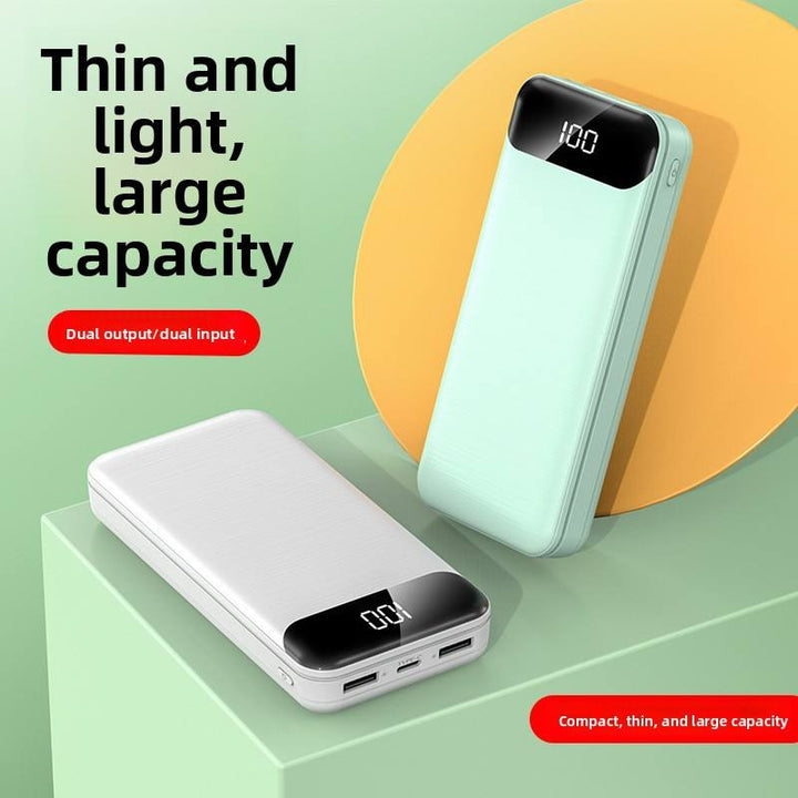Ultra-slank Powerbank med LCD-skjerm og hurtigladingsfunksjon Skanto
