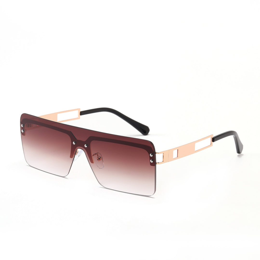 Dame oversized solbriller med moderne geometrisk design Skanto