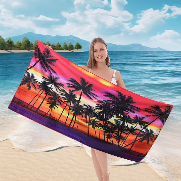 Ladies beach towel with maritime stripe pattern Skanto