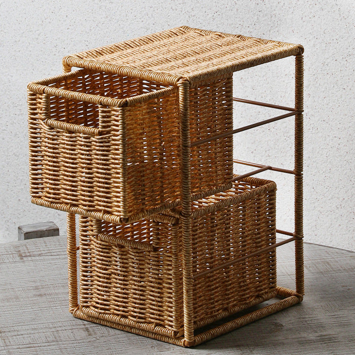 Multi-Tiered Woven Storage Organizer Skanto