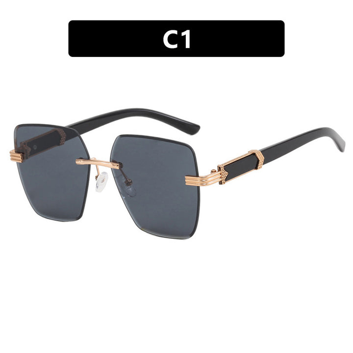 Dame moteriktig kvadratisk solbrille med glamorøse aksenter og UV-beskyttelse Skanto