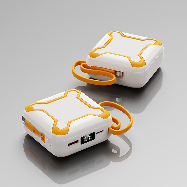 Robust Powerbank med innebygde hurtigladeporter Skanto