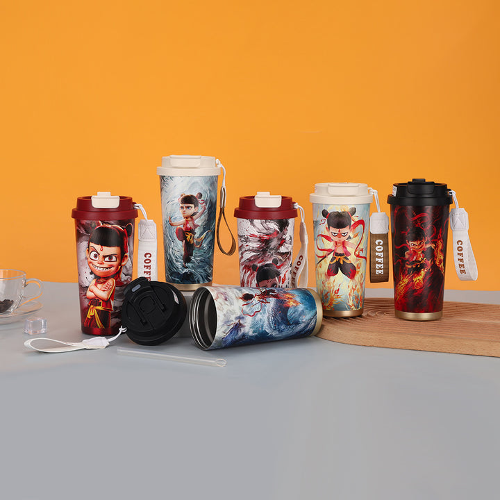 Kvinnes termisk krus med brennende design Skanto
