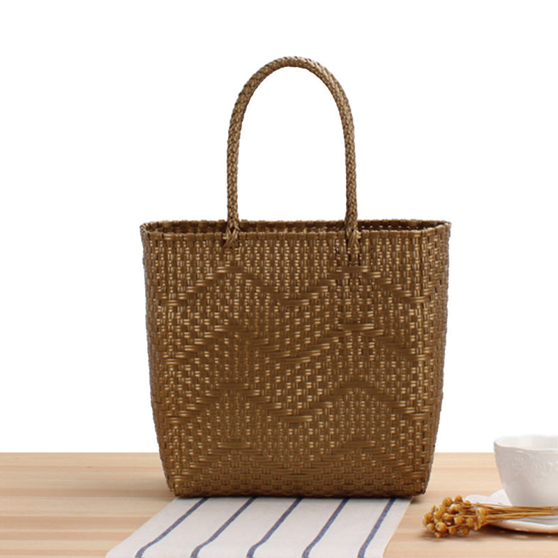 Handbag made of high-strength braided material with elegant wave structure Skanto