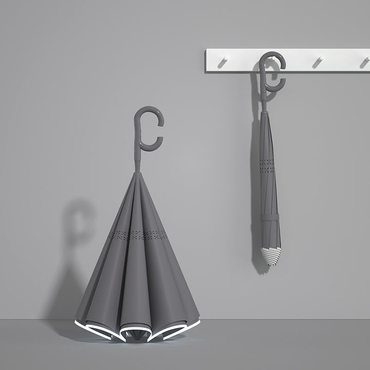 Damer innovativ mini sammenleggbart paraply med ergonomisk håndtak Skanto