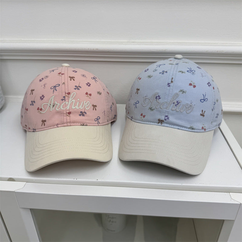 Dame Floral-Brodert Baseball Cap Skanto