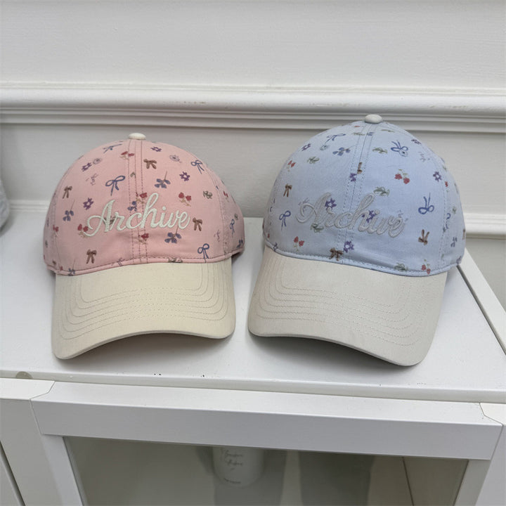 Dame Floral-Brodert Baseball Cap Skanto