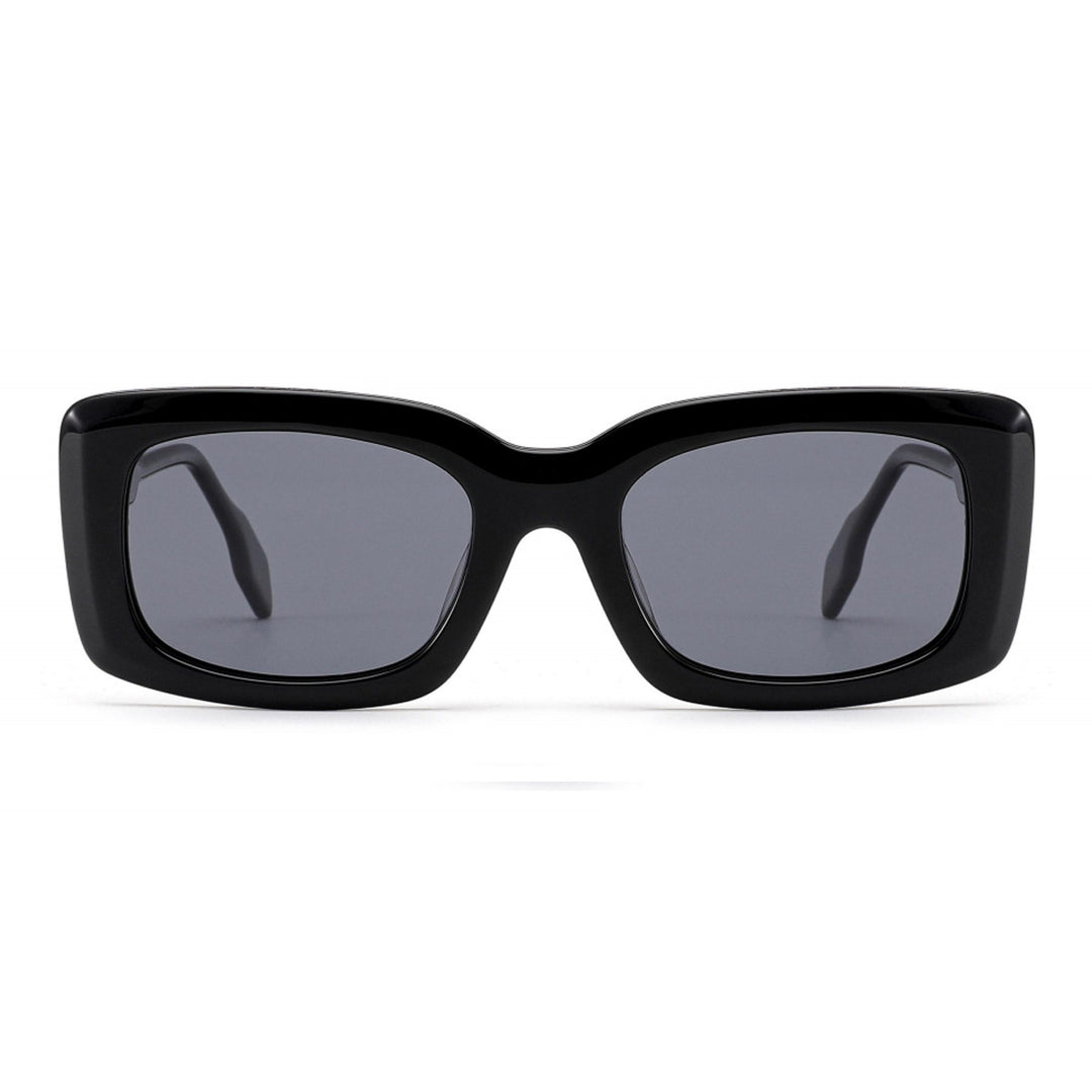 Dame moteriktig kvadratisk solbrille med unik ramme Skanto