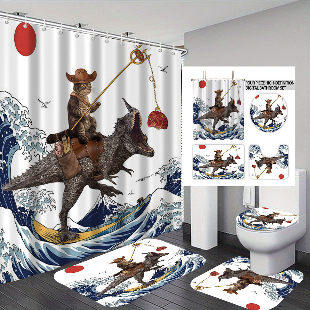 Digital Floral Theme Baddekor Sett Skanto