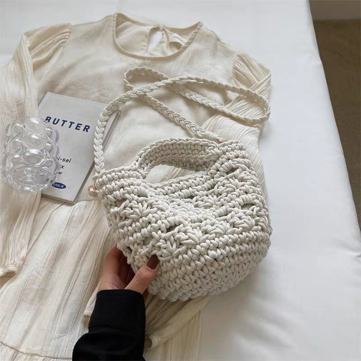 Håndknyttede veske med fletteaktig struktur Skanto