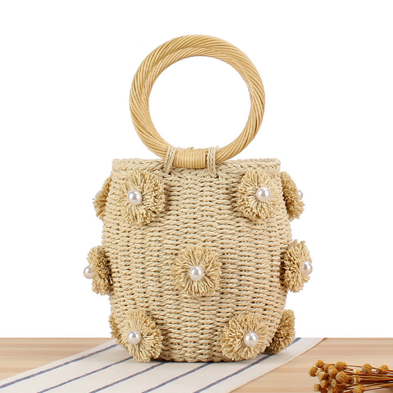 Handbag with unique pearl embellishments Skanto
