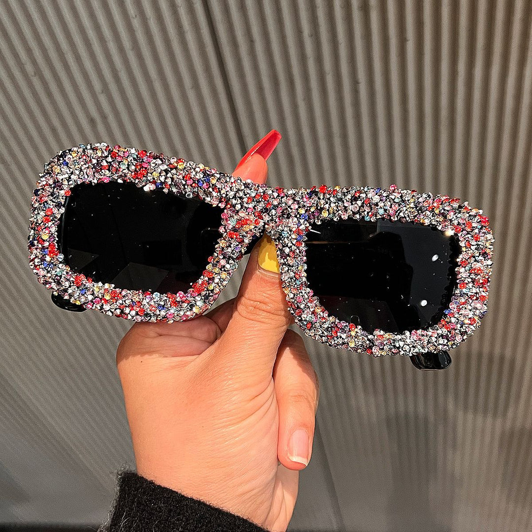 Dame ekstravagant dekorert glamour-solbrille Skanto
