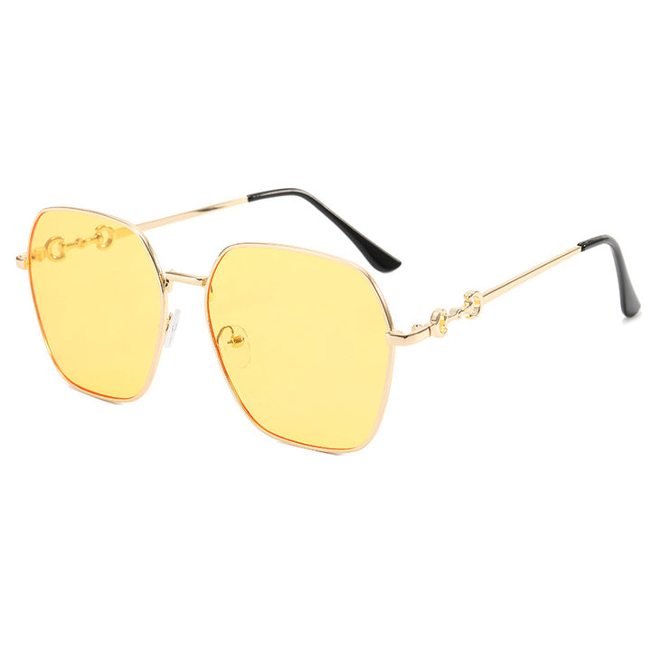 Dame geometrisk Oversized solbrille Skanto
