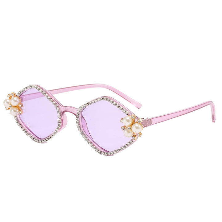 Damer ekstravagant solbrille med glamorøse perledetaljer Skanto