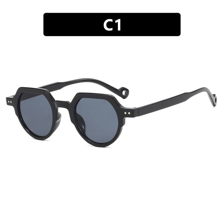 Women's geometric sunglasses with protective UV filter and robust frame Skanto