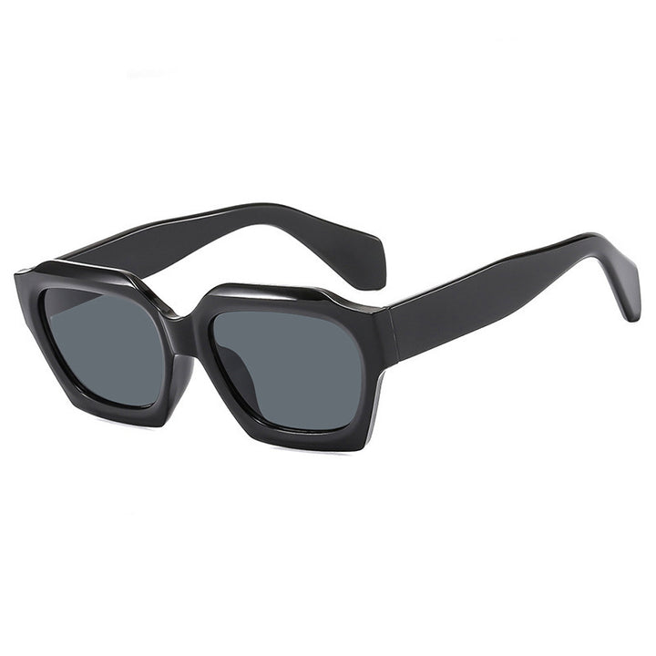 Dame trendy geometrisk solbrille med unikt design Skanto