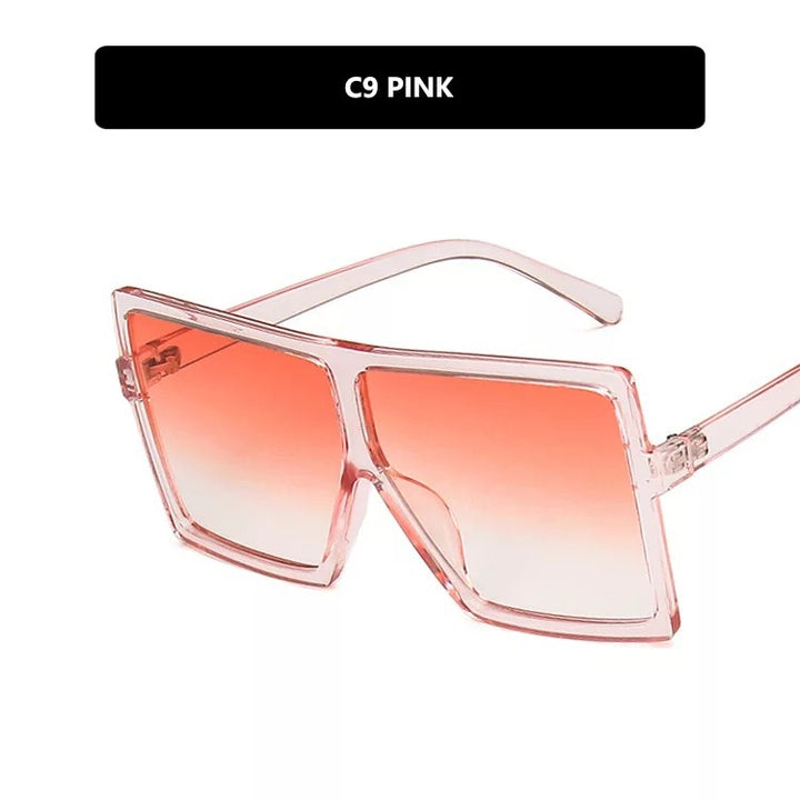 Women's modern oversized sunglasses with transparent frame and stylish lenses Skanto