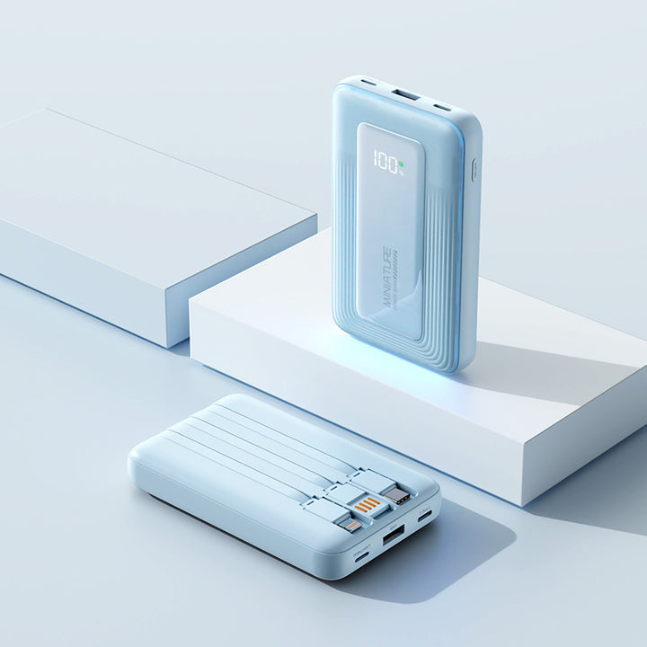Bærbar powerbank med digital kapasitetsvisning og to USB-porter Skanto