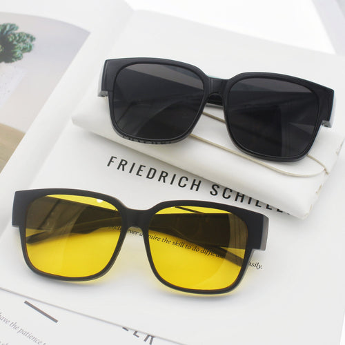 Dame oversized solbrille med geometrisk design Skanto
