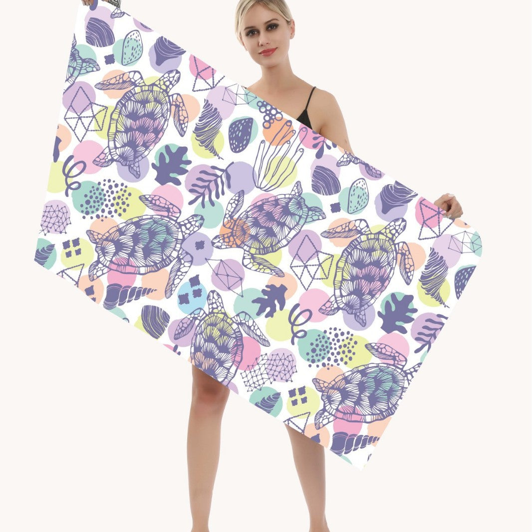 Multifunksjonelt strandhåndkle i kreativt mandala-design Skanto