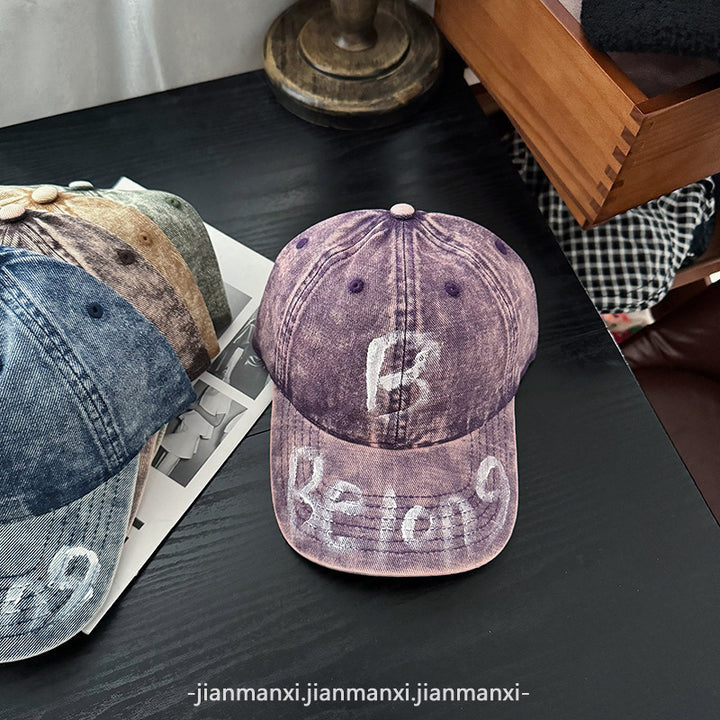 Kvinne Slitt Denim Justerbar Baseball Caps Skanto