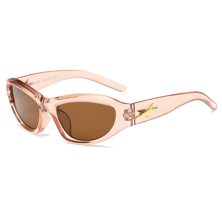 Dame moteriktig solbrille med stilig kattøy-design Skanto