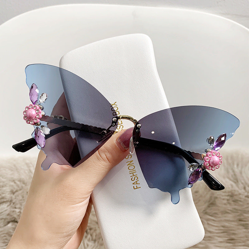 Dame kreativ sommerfugl-solbrille Skanto