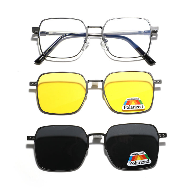 Dame allsidige, moteriktige solbriller med utskiftbare polariserte linser Skanto